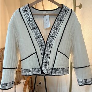 Embroidered Cream Jacket